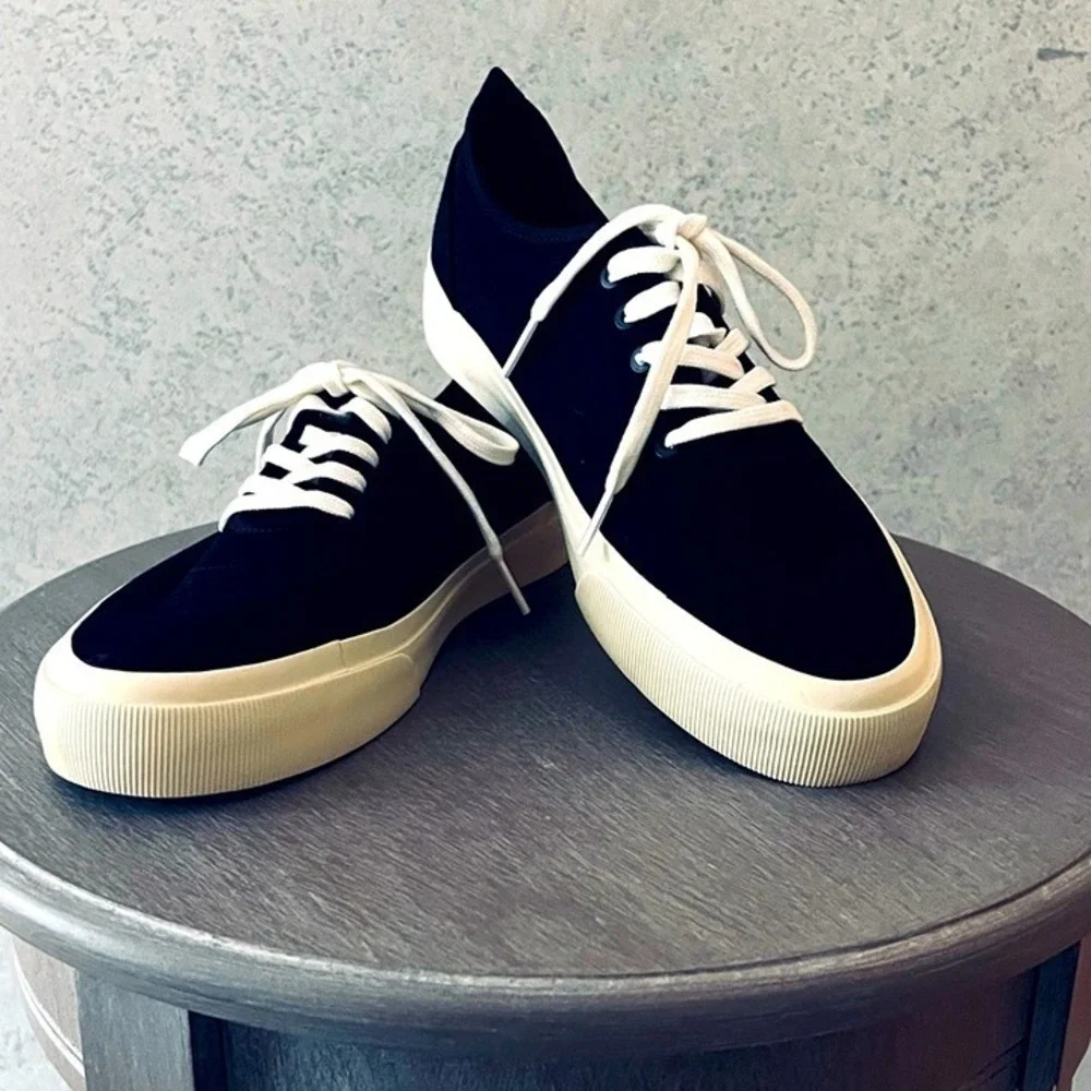 EVERLANE UNISEX ORGANIC COTTON BOAT‎ BEACH BLACK COMFY CASUAL FESTIVAL SNEAKER